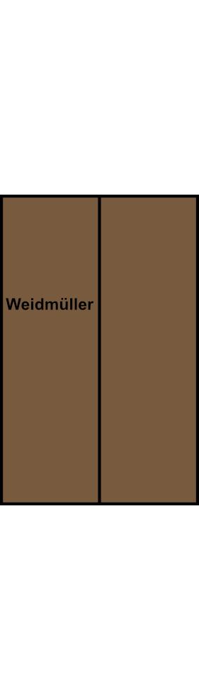 Rozváděcí blok Weidmüller WPD 201 4X25/4X16 BN, 2P, hnědá, 152A, 25 mm²