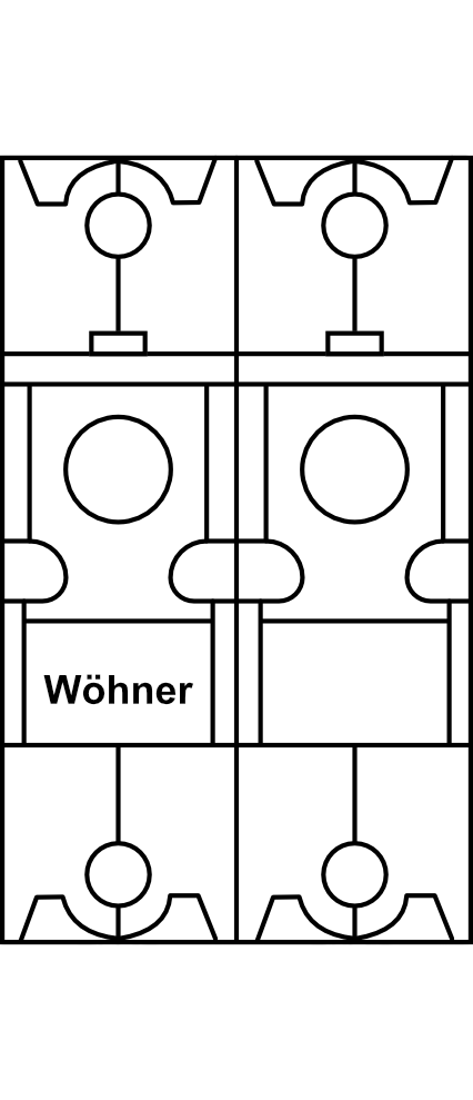 Pojistkový odpínač Wöhner pro pojistky D0 2P do 63A