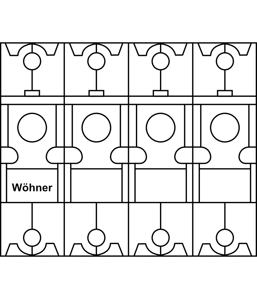 Pojistkový odpínač Wöhner pro pojistky D0 3P+N do 63A